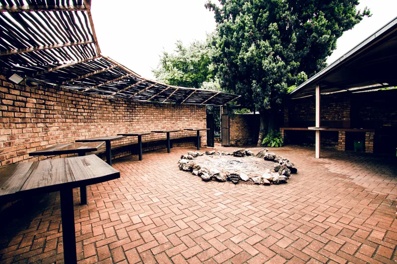 Outdoor boma fire pit area